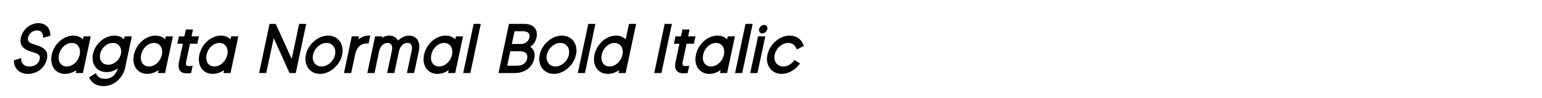 Sagata Normal Bold Italic